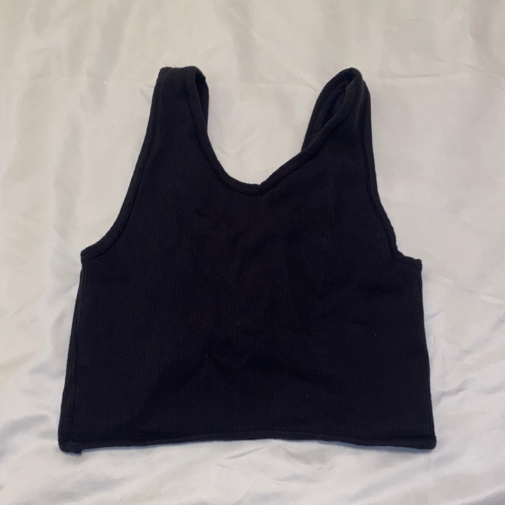 By Together Charcoal Ribbed Knit Top